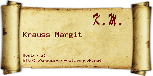 Krauss Margit névjegykártya